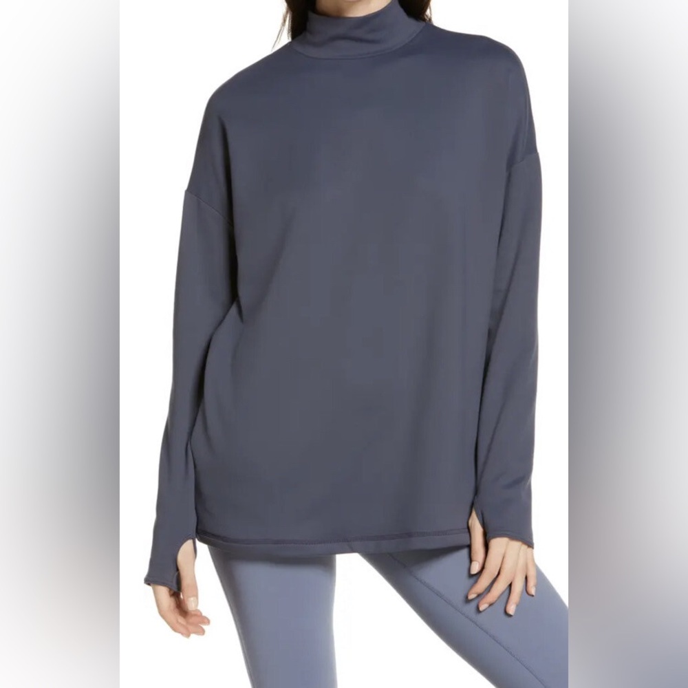 Sweaty Betty Eco Thermal Mockneck Sweatshirt Long Sleeve Running Top Size Medium